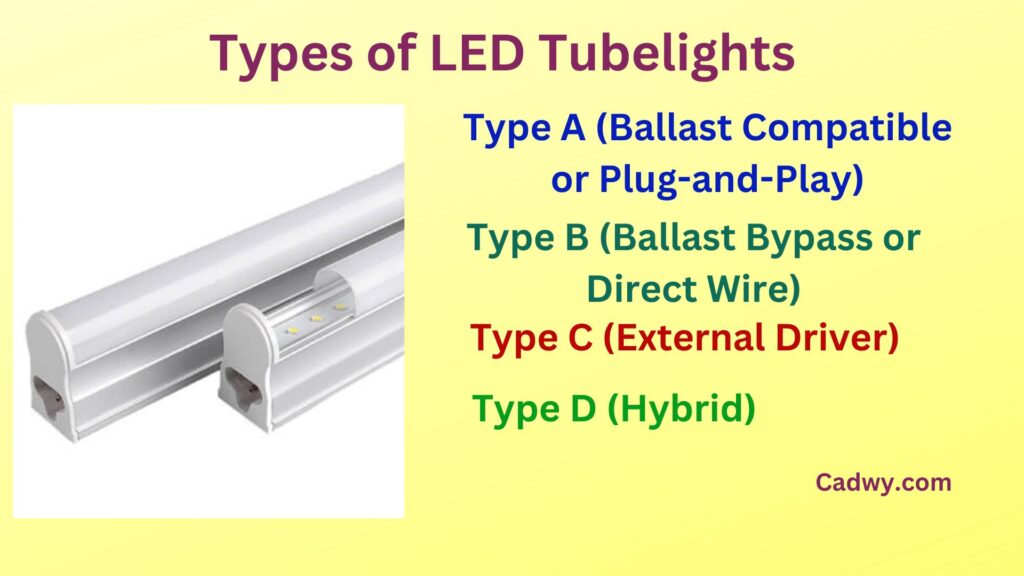 Types of LED Tubelights